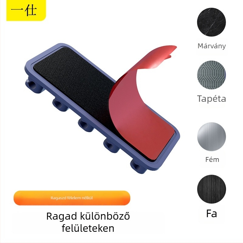 Mágneses asztali kábel rendező – szilikon anyagból, mágneses vonzás, tárolás, OEM feldolgozás