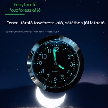 Motorkerékpár kormányhoz szerelhető digitális higrométeres óra - cink ötvözet, állítható szög