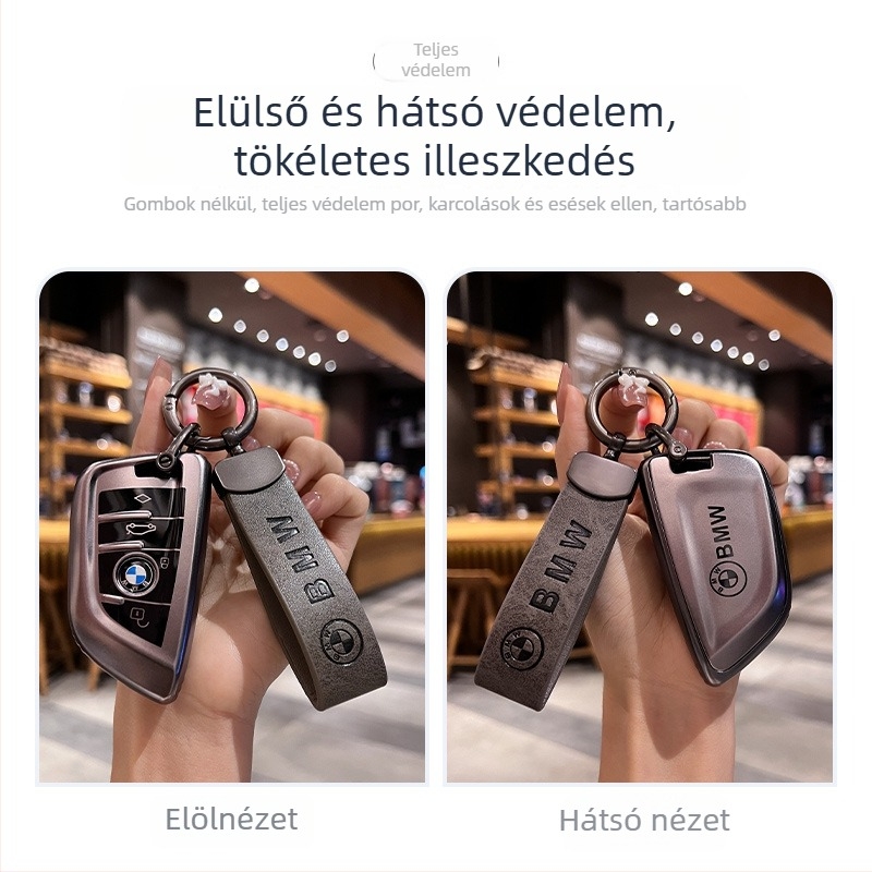 BMW kulcstartó tok 1/2/3/5/6/7 sorozat és X1/X3/X5 kompatibilis – TPU anyag, prémium dizájn, Huihuangda