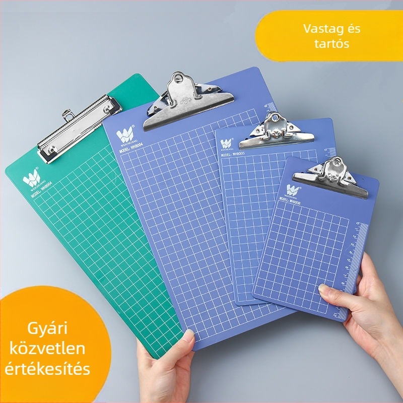 Iroda klipboard WEICHAUNG, modell A4/A5/A6, egyrészes rögzítő, nyomtatott logó, A4/A5/A6 papírral kompatibilis