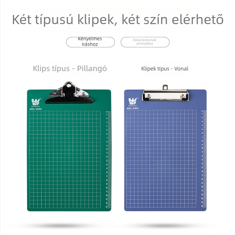 Iroda klipboard WEICHAUNG, modell A4/A5/A6, egyrészes rögzítő, nyomtatott logó, A4/A5/A6 papírral kompatibilis