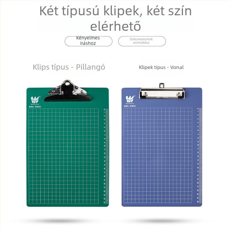Iroda klipboard WEICHAUNG, modell A4/A5/A6, egyrészes rögzítő, nyomtatott logó, A4/A5/A6 papírral kompatibilis