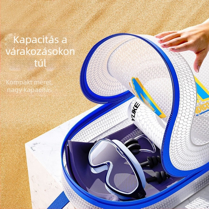 DZ EVA vízálló kocka alakú utazótáska kozmetikai és higiéniai termékek tárolására, nagy kapacitás