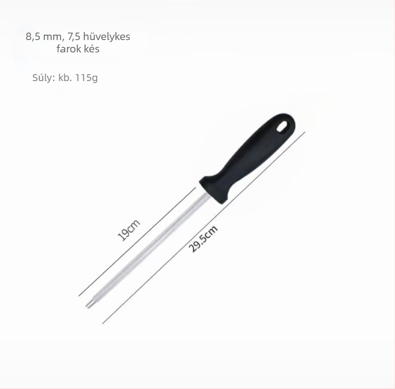 Karbonacél késélező rúd, kézi konyhai eszköz, modern minimalista dizájn, testreszabás elérhető