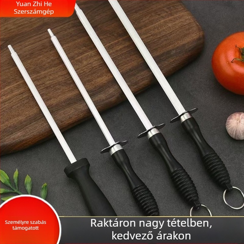 Karbonacél késélező rúd, kézi konyhai eszköz, modern minimalista dizájn, testreszabás elérhető