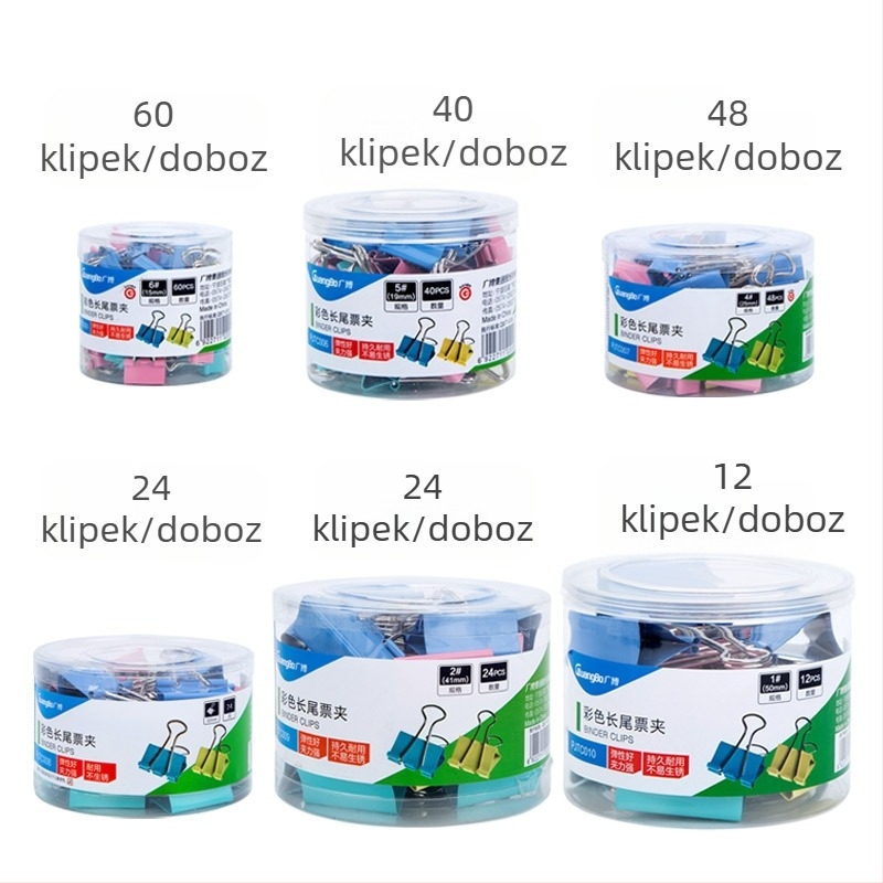 Guangbo PJTC005 sorozat - rozsdamentes acél nagy klipek, fém jegytartó, csőcsomagolás