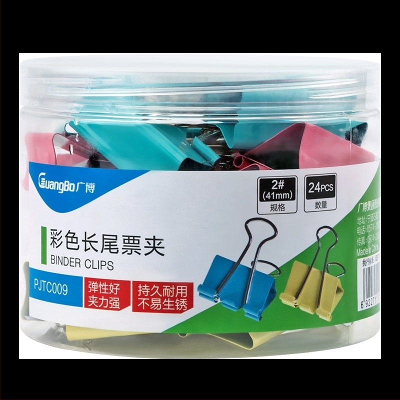 Guangbo PJTC005 sorozat - rozsdamentes acél nagy klipek, fém jegytartó, csőcsomagolás