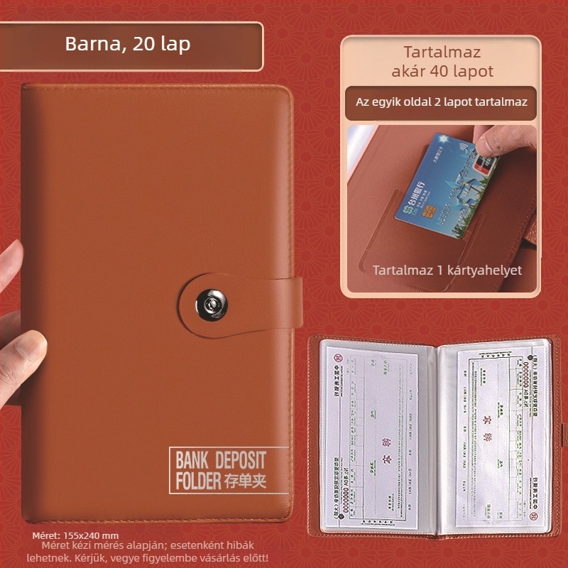 Depozit- és betétpapírok tartója — testreszabható anyag, nyomtatott logó, márka: Chinese Plums