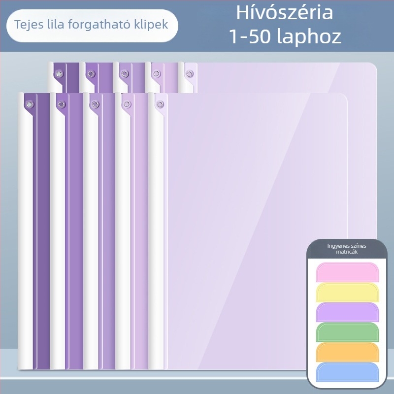 Dokumentumokhoz készült karos mappa, műanyagból, átlátszó betéttel (modell Rotate folder, márka Good, típus: pull rod clamp, anyag: műanyag)