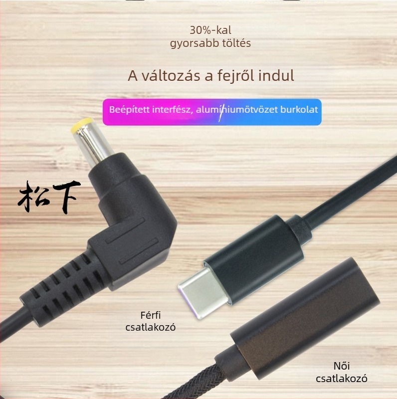 PD-USB-C gyors töltőkábel HP noteszgépekhez | Hehui P2C-dc5525sx, bevezetve 2018-ban, HP sorozat, Garancia: Három garancia