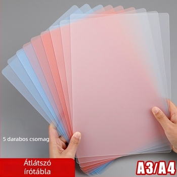 CY9013 Átlátszó PP íródeszka, 0,6 mm lemezvastagság, 5 lap/csomag
