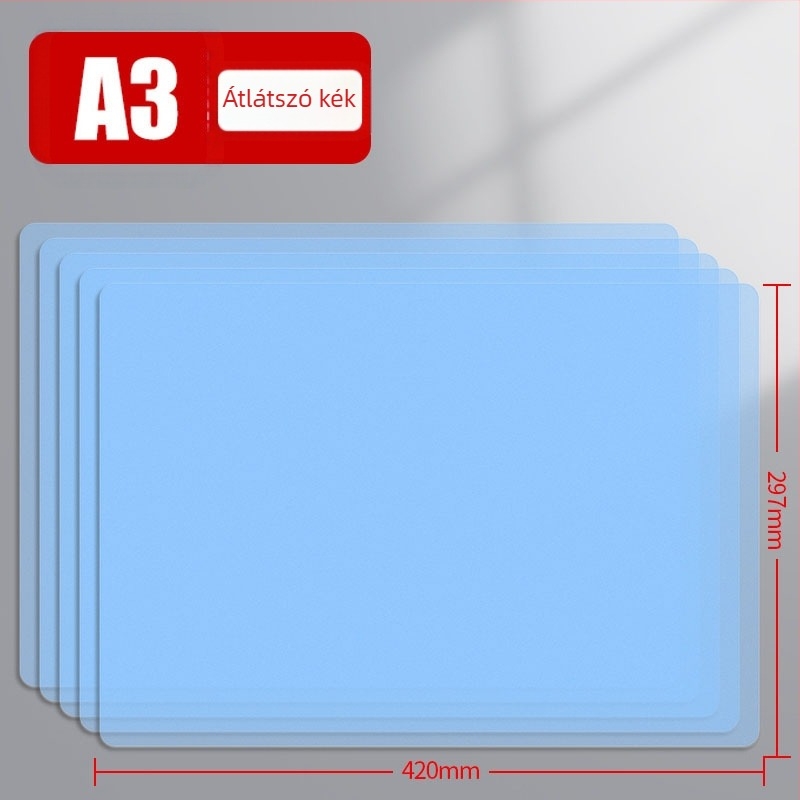 CY9013 Átlátszó PP íródeszka, 0,6 mm lemezvastagság, 5 lap/csomag