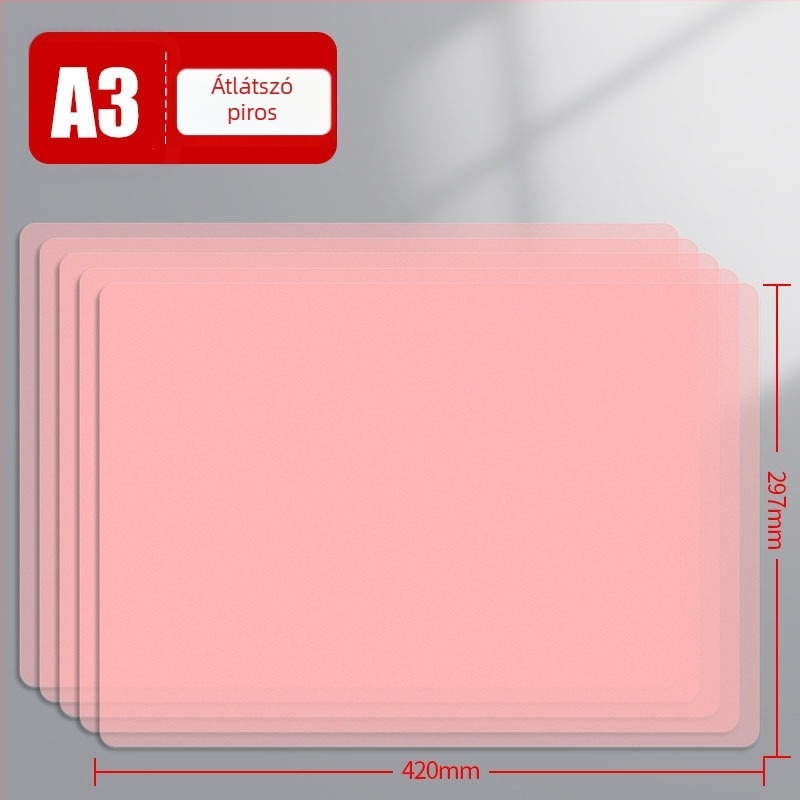CY9013 Átlátszó PP íródeszka, 0,6 mm lemezvastagság, 5 lap/csomag
