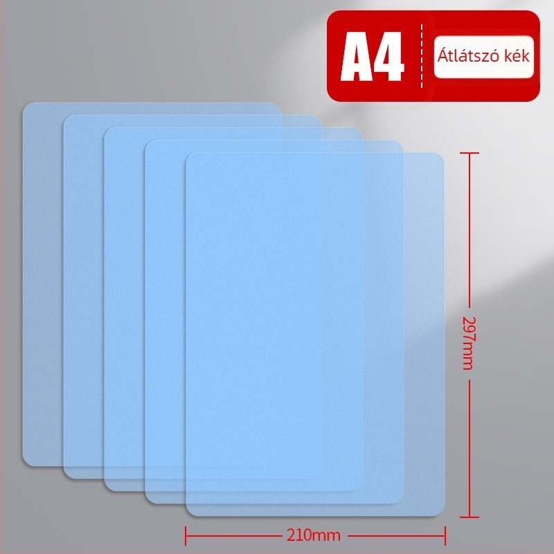 CY9013 Átlátszó PP íródeszka, 0,6 mm lemezvastagság, 5 lap/csomag