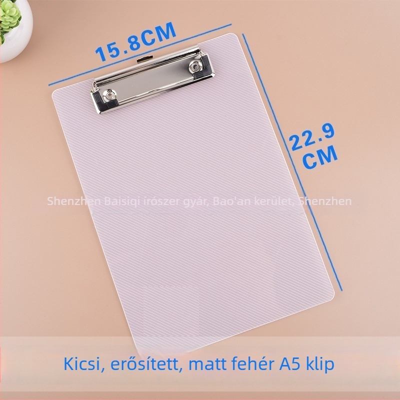 Táblaklipsz – PP anyag, egy erős klipsz, csipesz mérete 10, lemezvastagság 1,5 mm, testreszabás elérhető