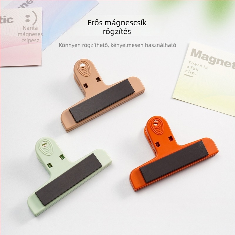 Narita Színes mágneses klip hűtőhöz — többfunkciós jegyzet- és nyugta tároló klip