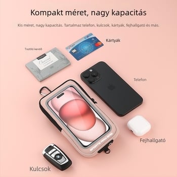 Futás közbeni karra szerelhető telefontáska, uniszex, vízálló érintőképernyő, 7 hüvelykes telefonokhoz, kültéri felszerelés