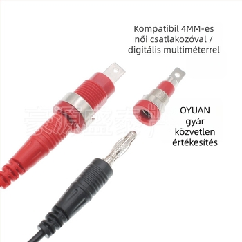 4 mm-es banán dugó kábelrel, standard, tiszta réz érintkező, 3C digitális eszközökhöz