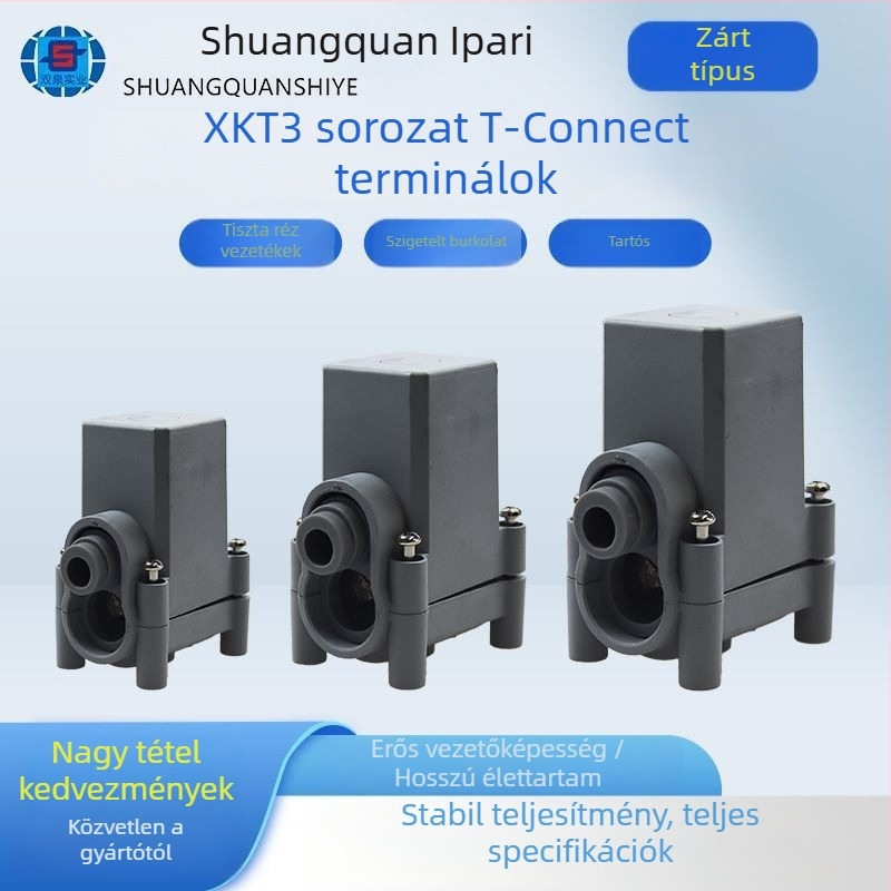 XKT3 T-típusú vízálló kábelterminál, zárt elágazó csatlakozó, magasfeszültségű, kültéri használatra