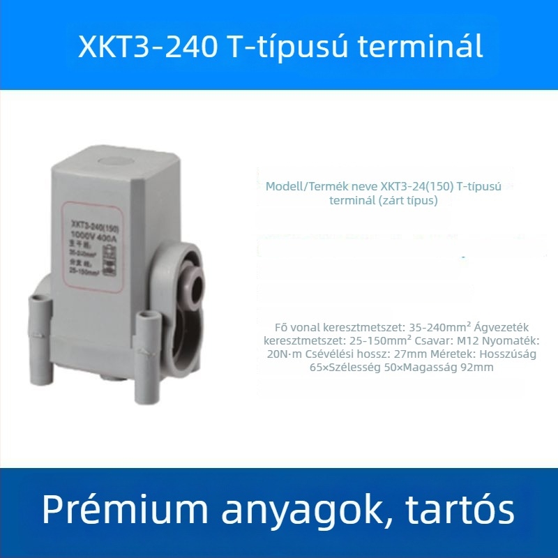 XKT3 T-típusú vízálló kábelterminál, zárt elágazó csatlakozó, magasfeszültségű, kültéri használatra