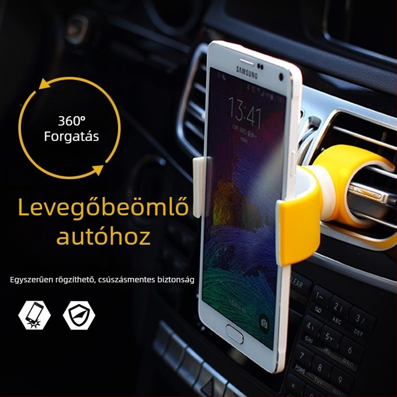 Lazy bracket mobiltelefon-tartó autó légcsatornához és kerékpárcsőhöz, univerzális, műanyag, 3C tanúsítvány, Nr. 2025200914000154, testreszabható