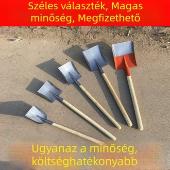 Három darabos vaslapát készlet kertészkedéshez és kültéri ásásokhoz