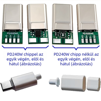 PD240W kettős USB-C notebook töltő, 16-pin Type-C, 20V 5A, USB-C-USB-C