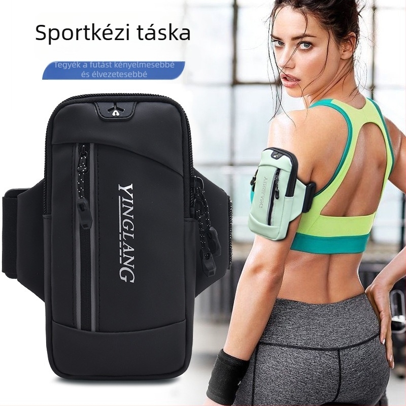 Mobiltelefon karra való táska kültéri sportokhoz – PU bőr, ultrakönnyű, lélegző, vízálló, éjszakai fényvisszaverő
