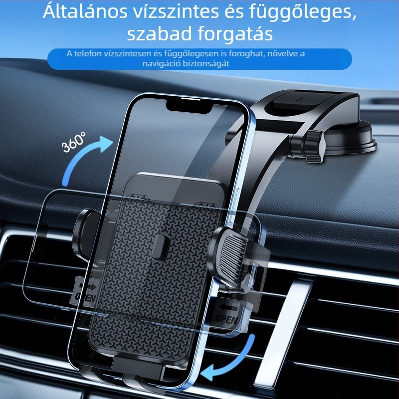 Waterfall vákuumos autós telefon-tartó, Dz06, műszerfalra szerelhető, univerzális modell, navigációhoz az autóban