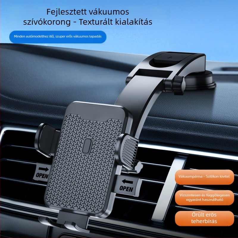 Waterfall vákuumos autós telefon-tartó, Dz06, műszerfalra szerelhető, univerzális modell, navigációhoz az autóban