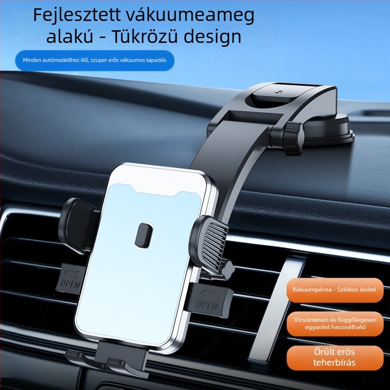 Waterfall vákuumos autós telefon-tartó, Dz06, műszerfalra szerelhető, univerzális modell, navigációhoz az autóban
