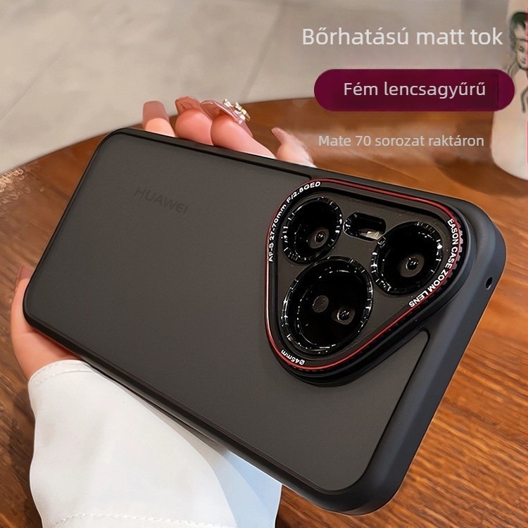 Huawei Mate70 Pro Leica sorozat telefonvédő, matt felület, precíz kivágások, P90 ötvözetű lencse, ütésálló védelem