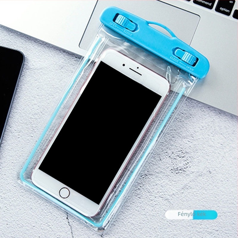Vízálló mobiltelefon-táska PVC anyagból, rendkívül átlátszó, érintőképernyő-kompatibilis, zárt dizájnú, alkalmas merüléshez és úszáshoz