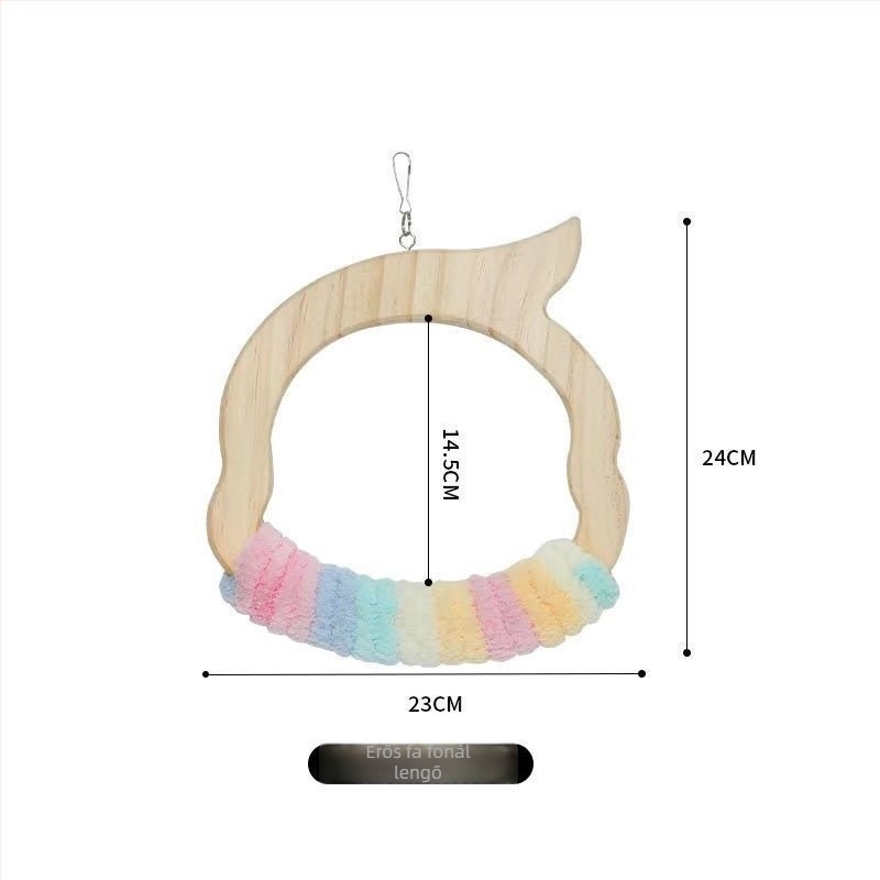 Forgó rúdos papagáj-tartó – Interaktív, a unalom elleni eszköz, lógó harapó játék kis papagájok számára