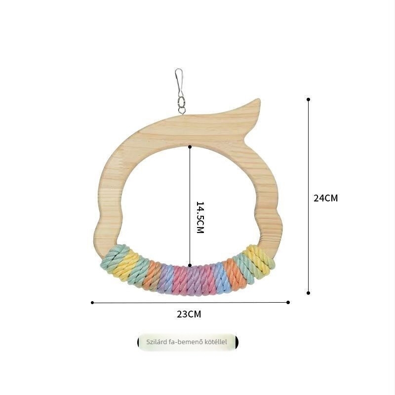 Forgó rúdos papagáj-tartó – Interaktív, a unalom elleni eszköz, lógó harapó játék kis papagájok számára