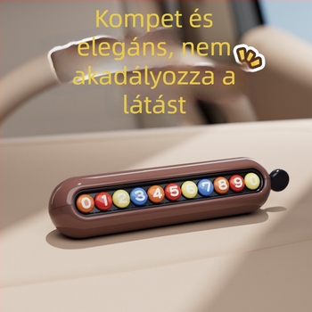 Rejtett típusú parkolási számplakett dupla számjeggyel, hxk márka, műanyag, modell T03-MD, nyomtatott logó