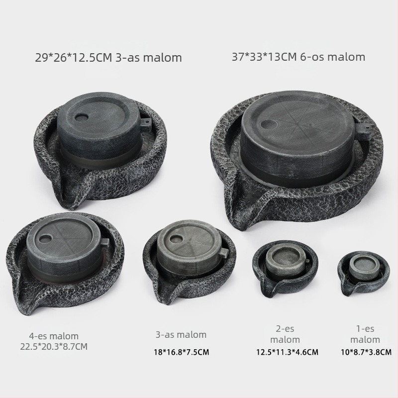 Szökőkút dísz műgyantából, rockery dizájn kőműves koronggal, Dasheng Process, kínai stílus