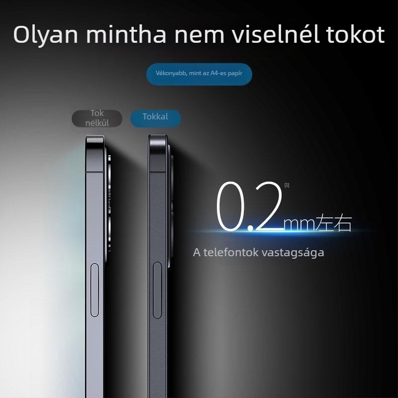 Ultra vékony matt TPU tok iPhone 12 Pro Max és iPhone 14 Pro Max készülékekhez, teljes kameravédelmet nyújtva, ütésálló