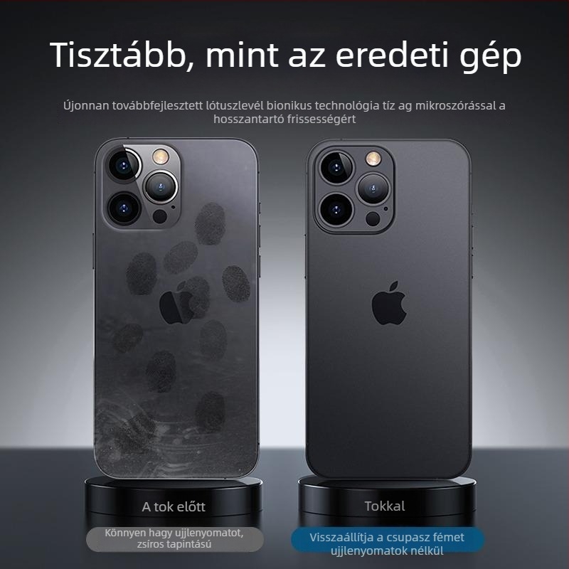Ultra vékony matt TPU tok iPhone 12 Pro Max és iPhone 14 Pro Max készülékekhez, teljes kameravédelmet nyújtva, ütésálló