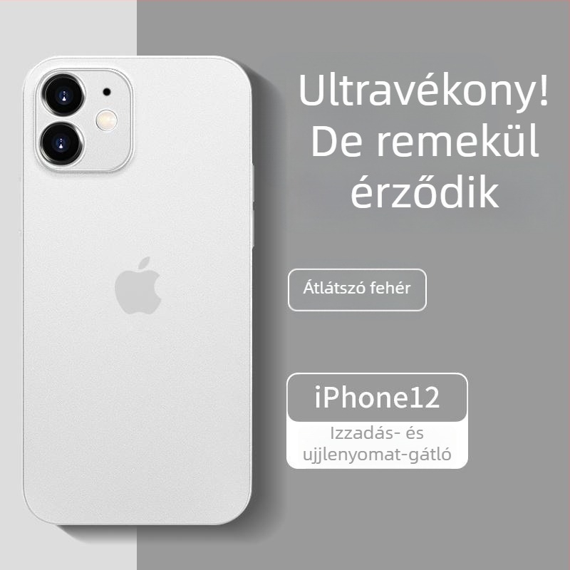 Ultra vékony matt TPU tok iPhone 12 Pro Max és iPhone 14 Pro Max készülékekhez, teljes kameravédelmet nyújtva, ütésálló