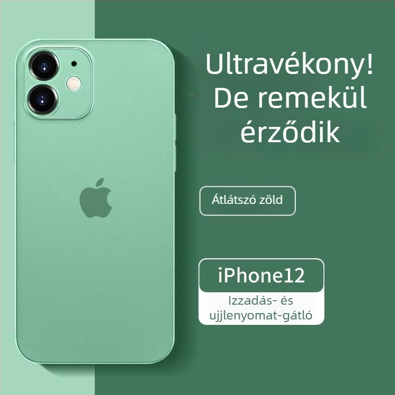 Ultra vékony matt TPU tok iPhone 12 Pro Max és iPhone 14 Pro Max készülékekhez, teljes kameravédelmet nyújtva, ütésálló