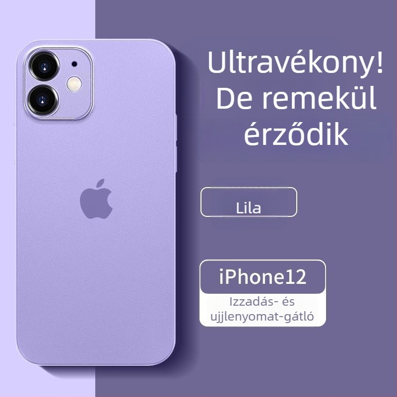 Ultra vékony matt TPU tok iPhone 12 Pro Max és iPhone 14 Pro Max készülékekhez, teljes kameravédelmet nyújtva, ütésálló