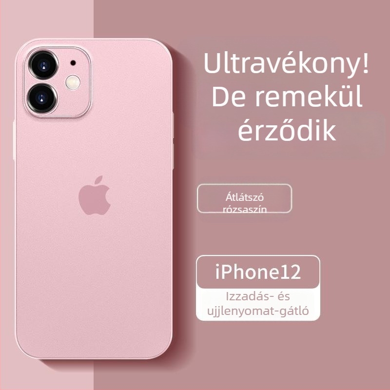 Ultra vékony matt TPU tok iPhone 12 Pro Max és iPhone 14 Pro Max készülékekhez, teljes kameravédelmet nyújtva, ütésálló