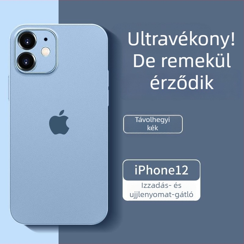 Ultra vékony matt TPU tok iPhone 12 Pro Max és iPhone 14 Pro Max készülékekhez, teljes kameravédelmet nyújtva, ütésálló