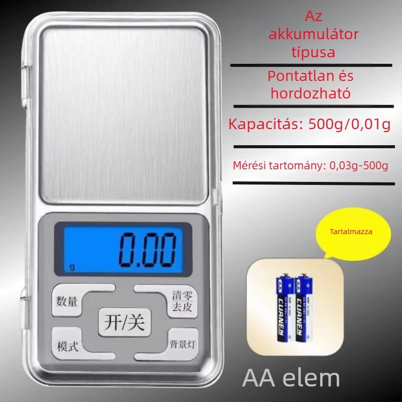 Háztartási magas pontosságú elektronikus mérleg, kompakt kiegyensúlyozó, Silver Wind márka, elektronikus mérés, többfunkciós, testreszabás elérhető
