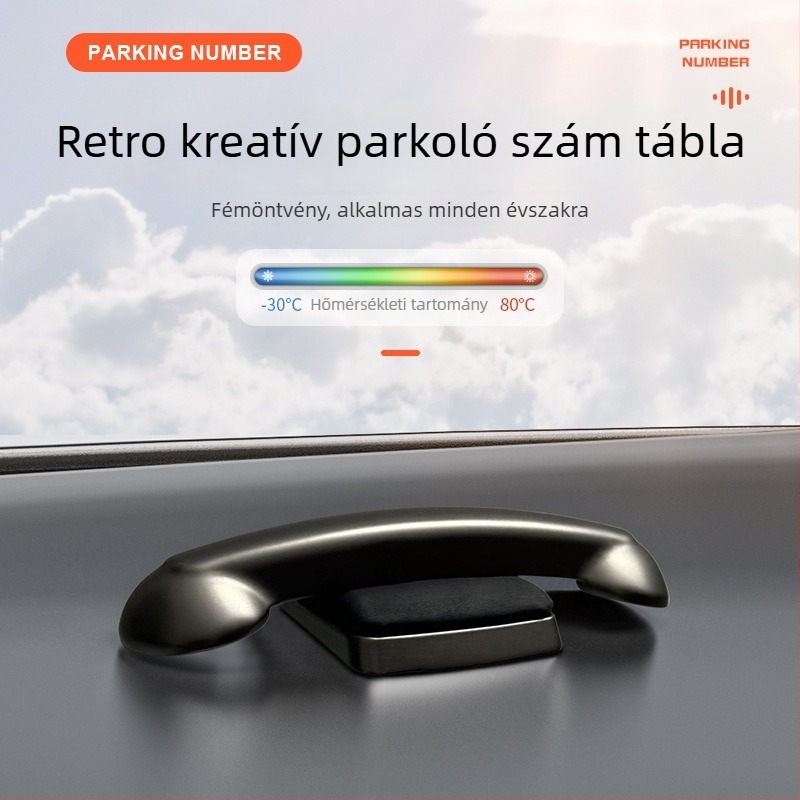 Rejtett parkolótábla, fém, modell 521, testreszabható feldolgozás, logó nyomtatva
