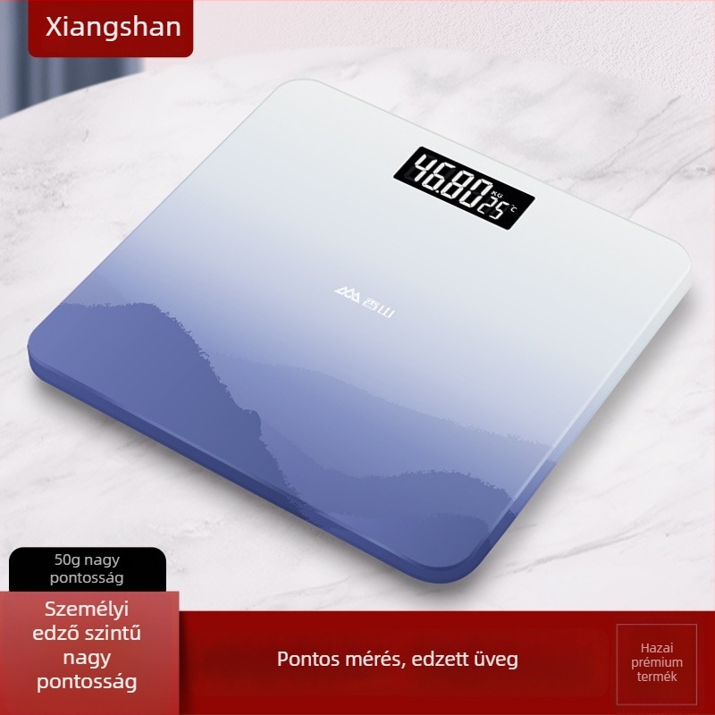 Xiangshan digitális mérleg otthoni használatra – testtömegmérleg intelligens egészségfunkciókkal, kompakt, akkumulátoros