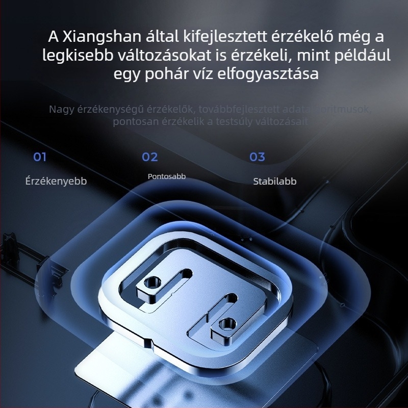 Xiangshan digitális mérleg otthoni használatra – testtömegmérleg intelligens egészségfunkciókkal, kompakt, akkumulátoros