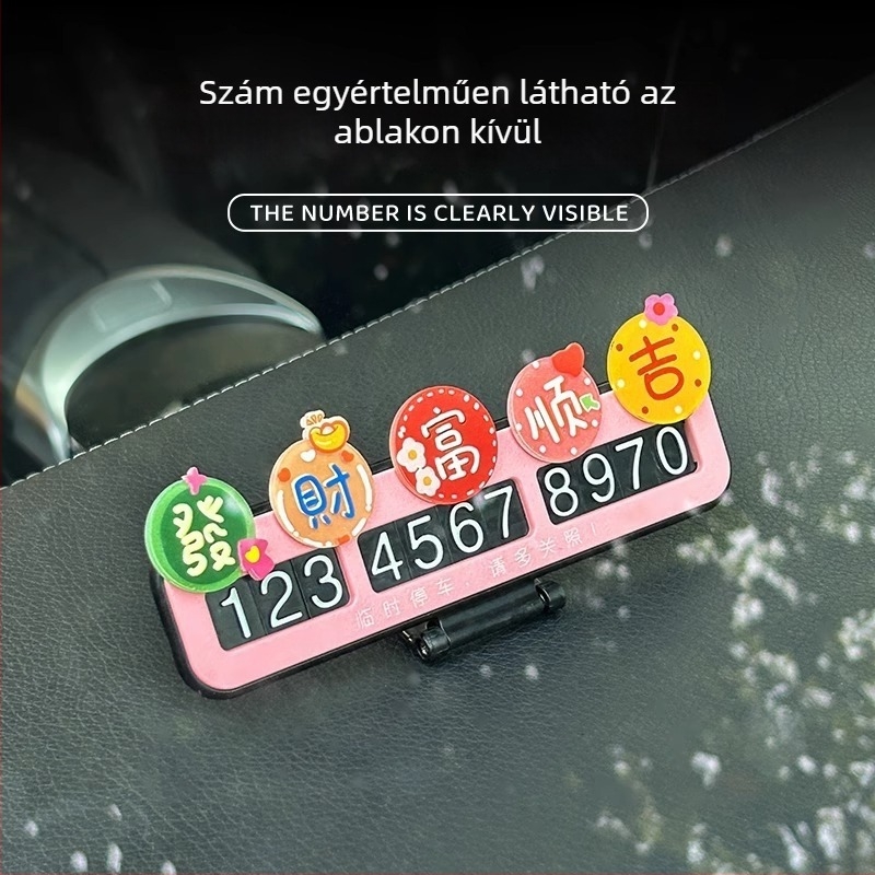 Autó ideiglenes parkolótáblája, műanyag, modell: Más, márka: Más, logó nélküli, testreszabás nélküli