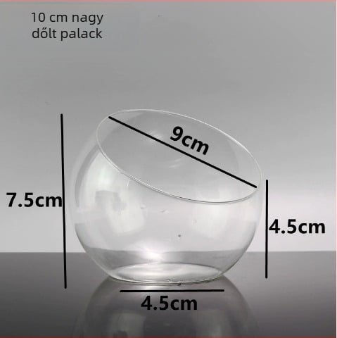 Magas boroszilikát üveg mikro táj üveg – DIY moha és sukulent ökoszisztéma, átlátszó asztali dísz, anyag: boroszilikát üveg